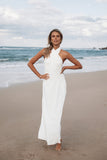 Betsy Halterneck Maxi Dress - White