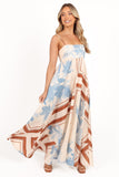 Elanor Maxi Dress - Pale Blue Print