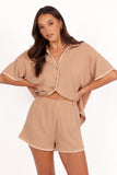 Essen Knit Short Set - Mocha Cream