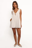 Kallie Tie Front Playsuit - White