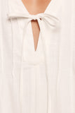 Kallie Tie Front Playsuit - White