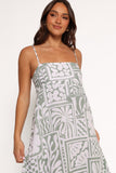 Kelsie Midi Dress - Sage Print