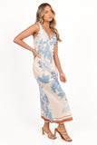 Lizza Maxi Dress - Pale Blue Print