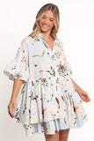 Marguerite Mini Dress - Blue Floral