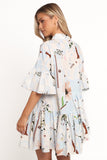 Marguerite Mini Dress - Blue Floral