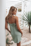 Sawyer Mini Slip Dress - Sage Green