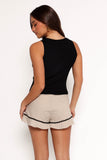 Sloane Short - Oatmeal Black