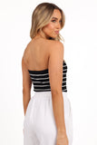 Tegan Knit Top - Black Stripe