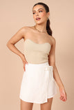 Roxy Faux Wrap Skort - Ivory