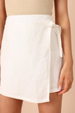 Roxy Faux Wrap Skort - Ivory